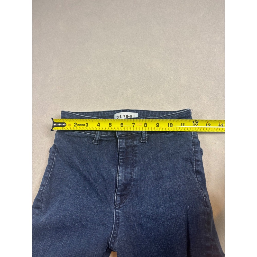 DL1961 x JA No. 5 Trimtone Flare Jeans Dark Wash High Rise Denim Size 25 - Picture 4 of 6